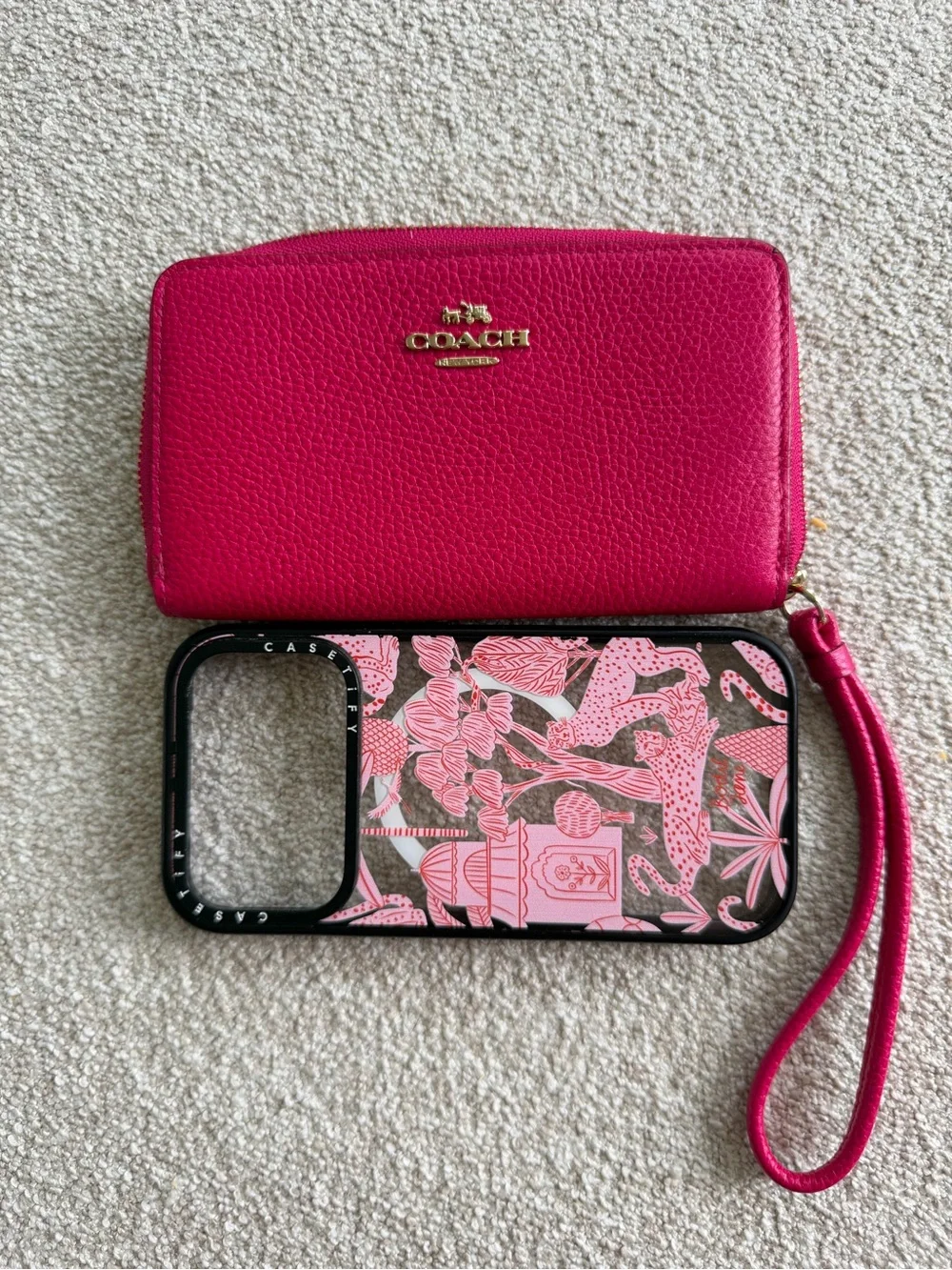 Hot Pink Coach Wristlet
